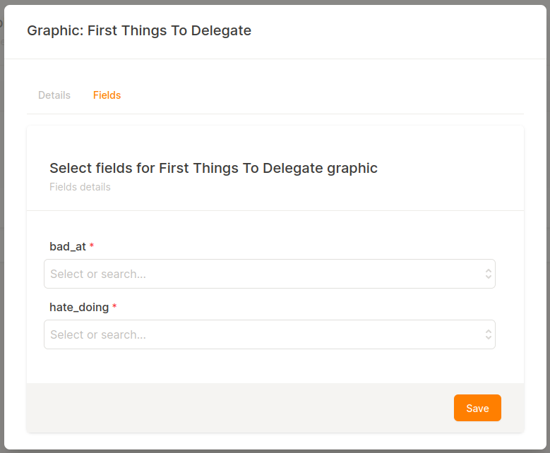First Things I Need To Delegate Chart Fields