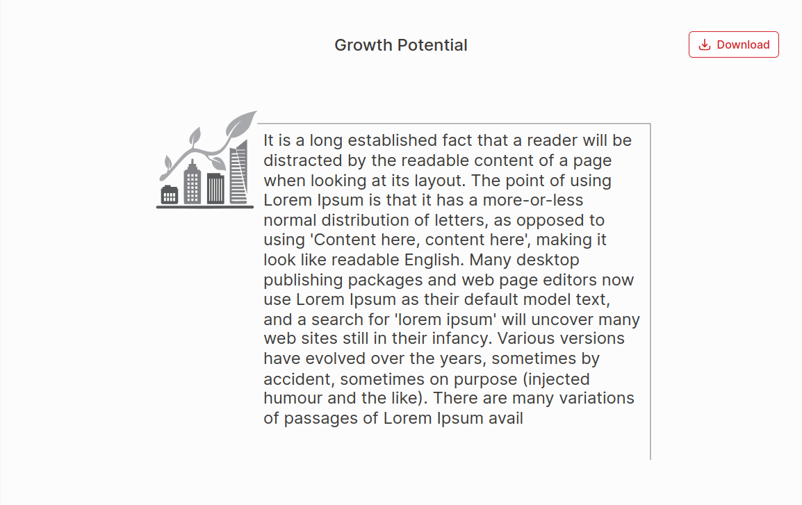 Growth Potential in Our Industry Chart