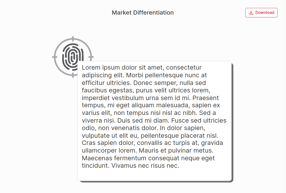 Market Differentiation Chart