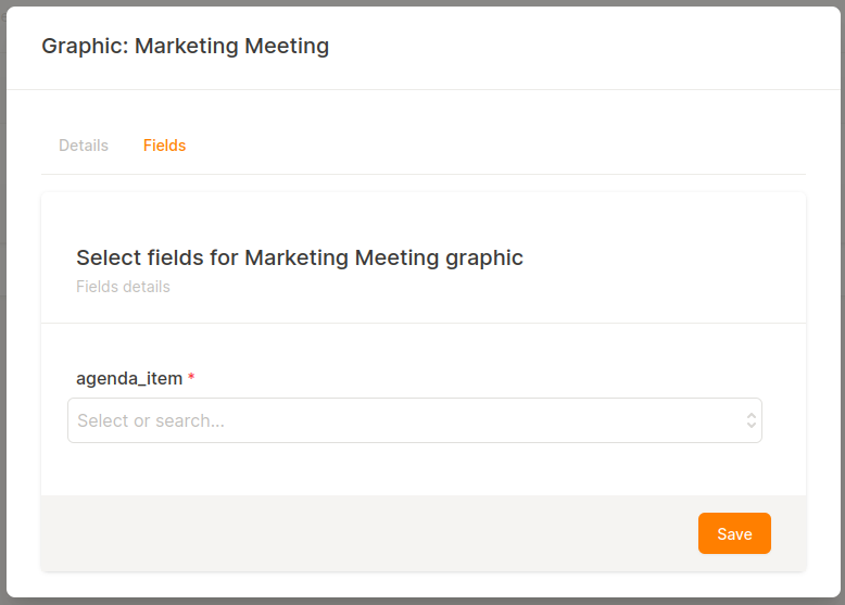 Marketing Meeting Agenda Chart Fields