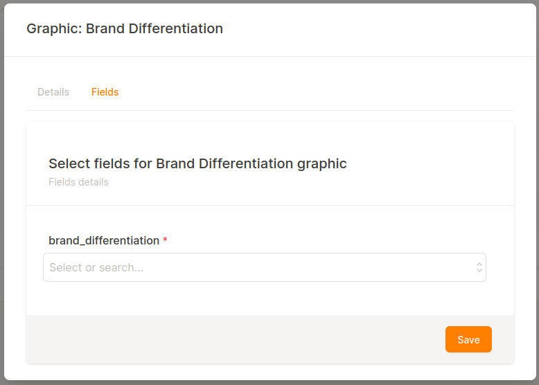 Our Brand Differentiation Chart Fields
