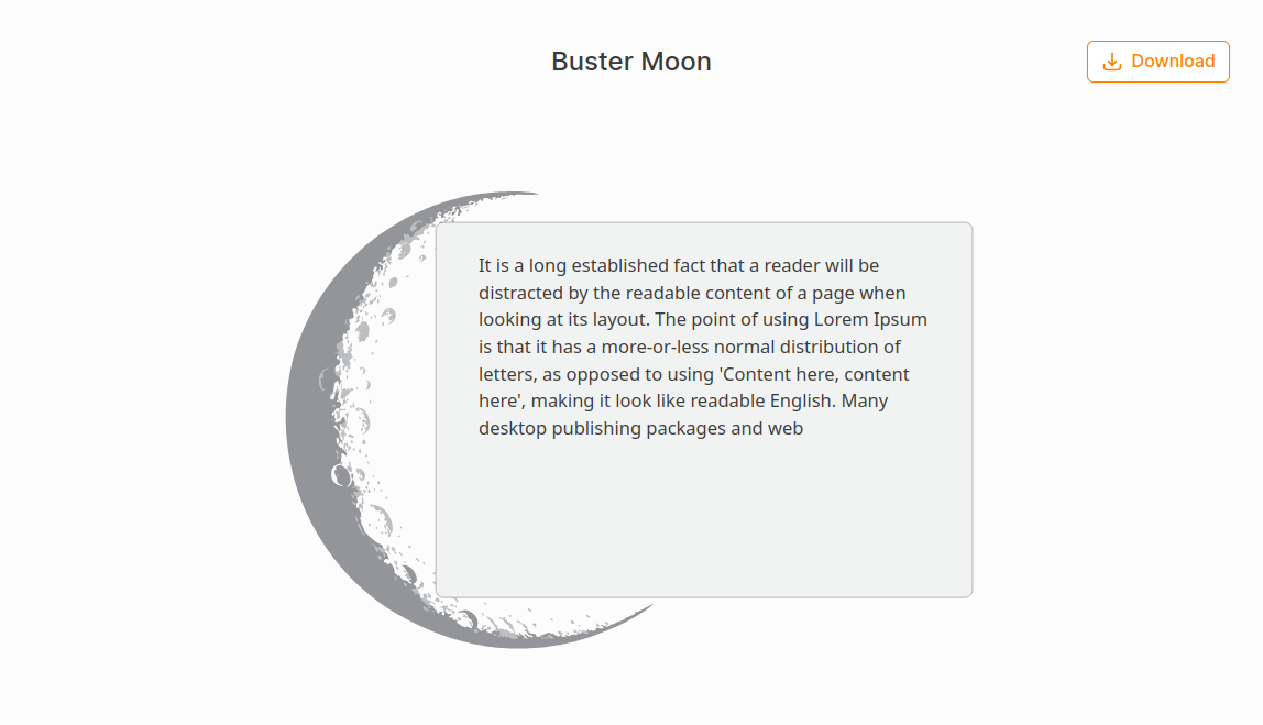 Our Moon Statement Chart