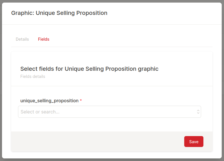 Our Unique Selling Proposition Chart Fields