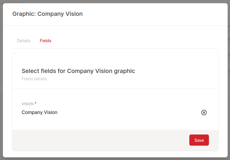 Our vision Chart Fields