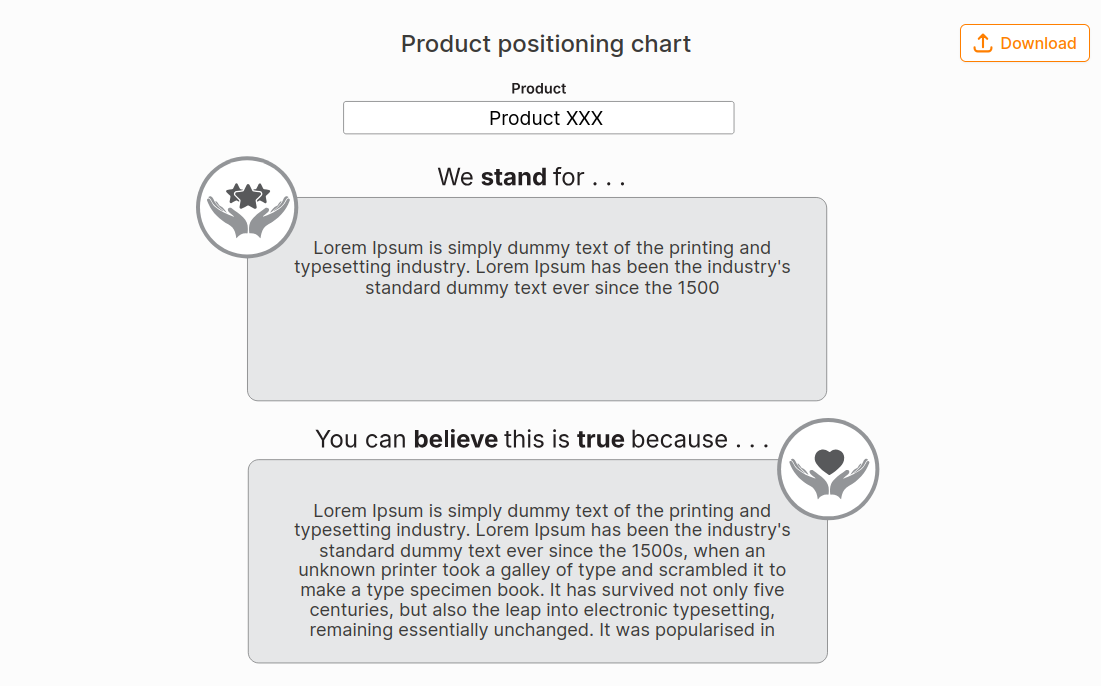 Product Positioning Chart